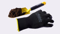 Yellow Heavy Duty Carbon Steel Handheld Garden Shovel with Garden Gloves