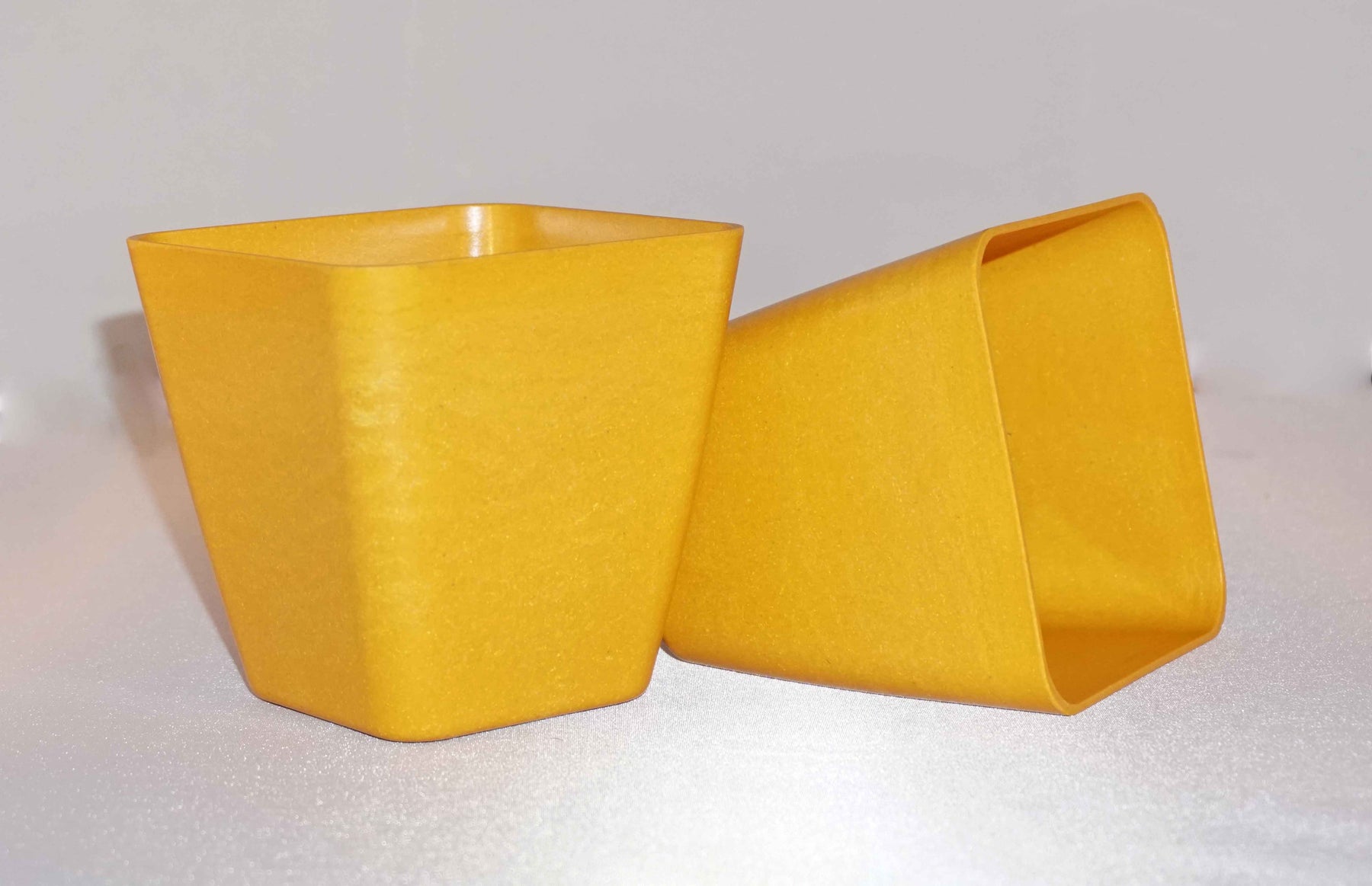 bamboo fibre plant pots Biodegradable Bamboo Fiber Planters Orange / 2